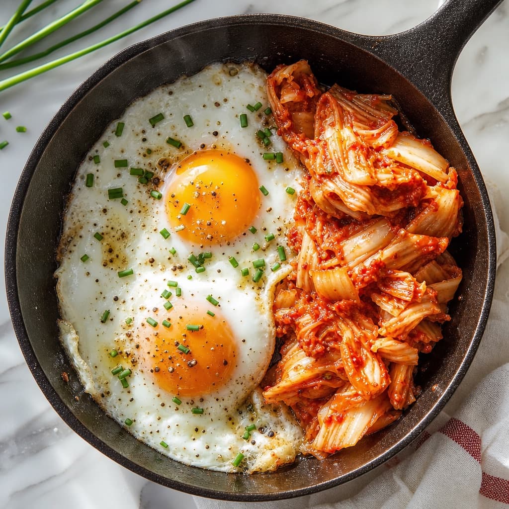 Huevos con kimchi KIMKIM